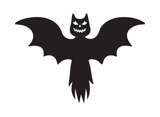 Halloween ghost vector silhouettes. Cute cartoon boos. October night party decoration.