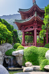 huaqingchi: chinese pavilion in the garden