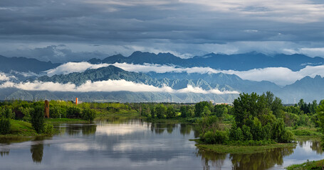 xi'an city aerial view