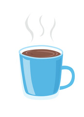 Coffee cup vector set. Hot coffee cup clipart. Cup of tea or coffee. Flat vector in cartoon style isolated on white background. Drink or beverage clipart.