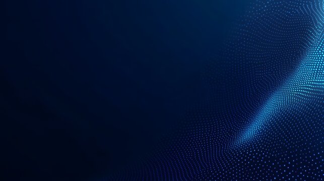 Elegant Modern Aesthetic - Minimalist Glowing Dots on Blue Digital Technology Background, Dark Gradient with Light Points, AI-Created Vector Illustration Design Template