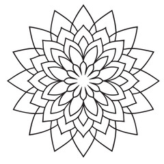 Blossom Mandala Shape. Circular pattern in form of mandala, tattoo, decoration. Decorative ornament in ethnic oriental style.