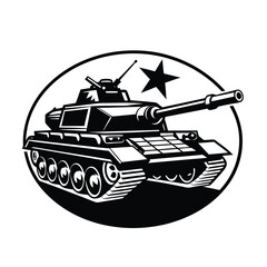 Military Tank Silhouette Vector