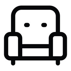 Simple Armchair icon. The icon can be used for websites, print templates, presentation templates, illustrations, etc