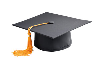 Black Graduation Cap with Gold Tassel