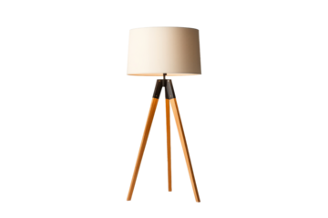 Modern Tripod Floor Lamp with White Shade