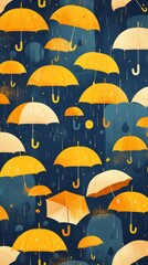 Obraz premium Creative Seamless Raindrop Pattern: Decorative Gift Box Wrapping Paper Design. Abstract Summer Wallpaper with Fresh Motif for Packaging and Marketing. AI-Generated 4K High-Resolution Background Featur