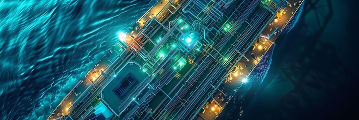 Fototapeta premium Machine learning algorithms for predicting and managing maintenance schedules for heavy ships 