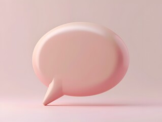 Delicate 3D Sculpted Pastel Speech Bubble for Testimonial or Branding Showcase