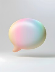 Pastel Hued 3D Rendered Speech Bubble for Testimonials and Communications