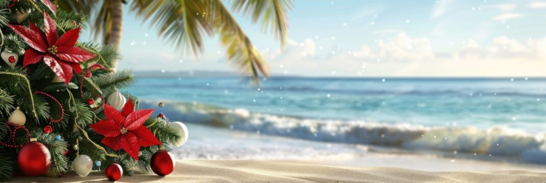 Christmas beach scenes