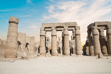 Beautiful view of ancient Luxor Temple in Luxor, Egypt