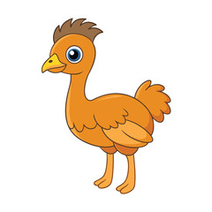 Cartoon emu vector illustration.