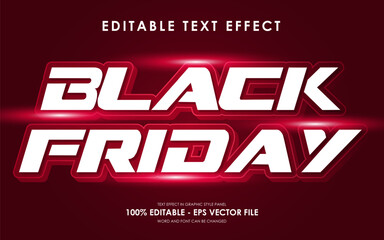 Editable Black Friday Text Effect with lens flare