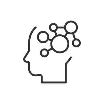 Psychology, in line design. Psychology, Mental health, Brain, Mind, Therapy, Counseling, Behavior on white background vector. Psychology editable stroke icon.
