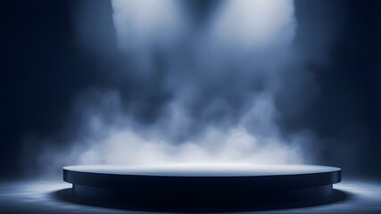 Indigo podium smoke spotlight stage 