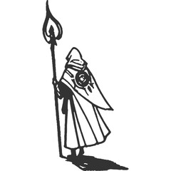 Ghastly Ascetic Vintage Illustration Vector