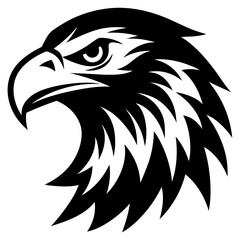 Eagle head  silhouette vector illustration