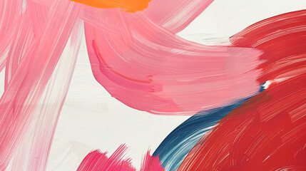 Abstract Fluid Art with Red and Blue Strokes.