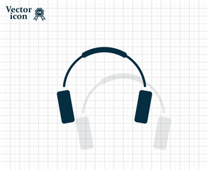 Dark colored vector icon with shadow on a light checkered background