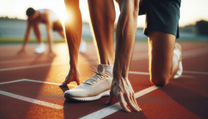runner at the start