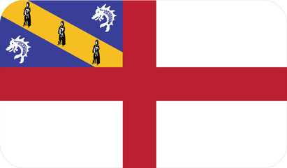 Obraz premium Flag of Herm with rounded edges. National symbol of Herm. Vector image, flag icon.