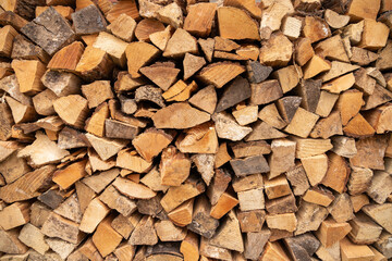 view of stacked loggs of fire wood