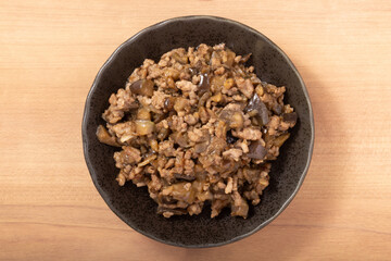 ナスの肉味噌