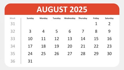August 6, 2025: Animated 2025 planner showcasing August calendar, highlighting August 6th with space for tasks, notes, and to-do lists.