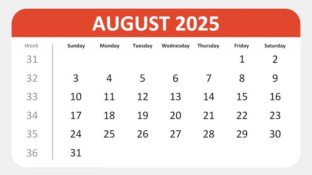 August 3, 2025: Animated 2025 planner showcasing August calendar, highlighting August 3rd with space for tasks, notes, and to-do lists.