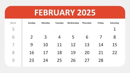 February 12, 2025: Animated 2025 planner showcasing February calendar, highlighting February 12th with space for tasks, notes, and to-do lists.
