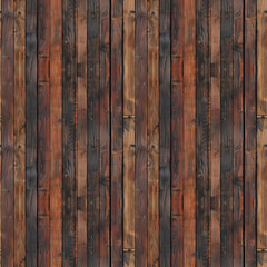 Fototapeta premium Seamless wooden texture. Dark rustic planks, tileable wood background
