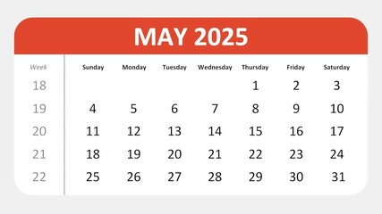 May 3, 2025: Animated 2025 planner showcasing May calendar, highlighting May 3rd with space for tasks, notes, and to-do lists.