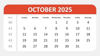 October 17, 2025: Animated 2025 planner showcasing October calendar, highlighting October 17th with space for tasks, notes, and to-do lists.