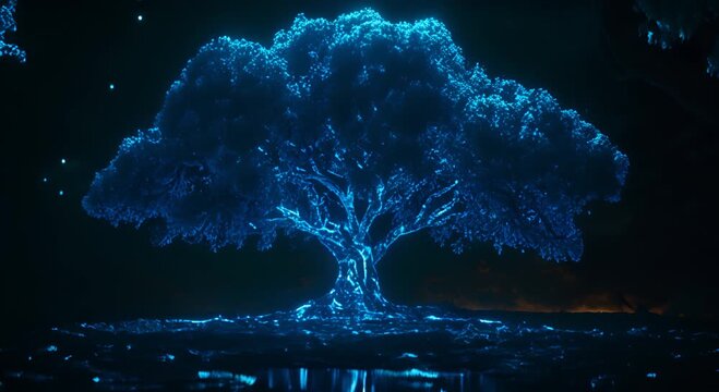 Technology tree, glowing tree