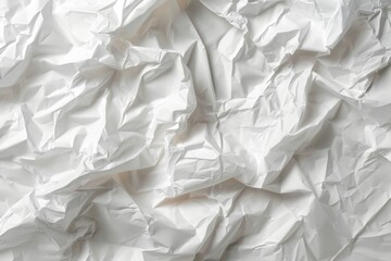 Obraz premium Wrinkled baking paper on a white surface