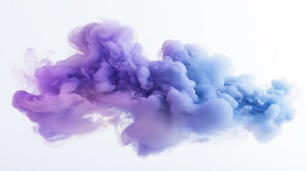 Obraz premium 3D Watercolor Abstract Clouds: Purple & Blue Floating Art - High Resolution Image