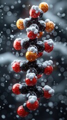 Visualizing the van der Waals structure of tripeptide molecule in a 3D model. Concept 3D Modeling, Chemistry, Molecular Structure, Tirzepatide, Van der Waals