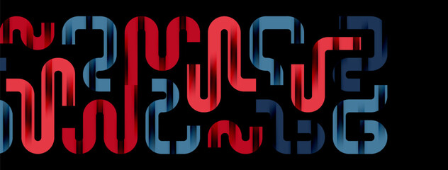 Lines, abstract letter style design background. Geometric vector Illustration For Wallpaper, Banner, Background, Card, Book Illustration, landing page