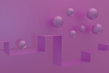3D rendering for a product showcase. Beautiful minimalistic illustration.