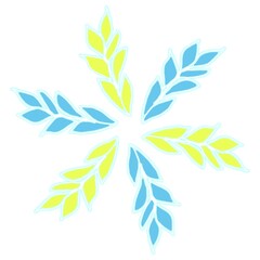 ornament, Ukrainian colors, blue-yellow