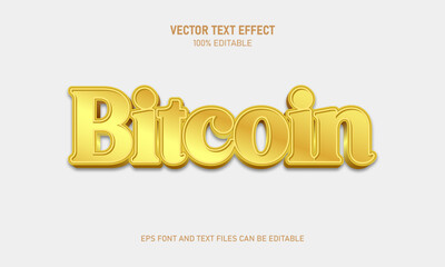 Bitcoin 3d editable text effect