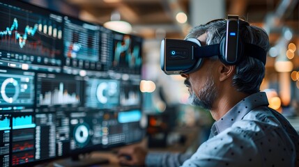 Financial Planner Utilizing Virtual Reality to Explain Complex Financial Concepts to Clients
