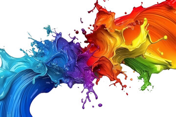 colorful paint splashes