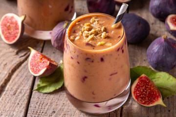 Healthy breakfast figs smoothie
