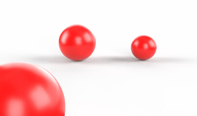 Red 3d Balls with Shadow