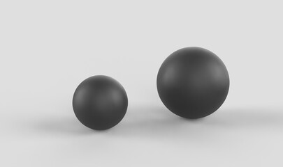 Black 3d Balls with Shadow