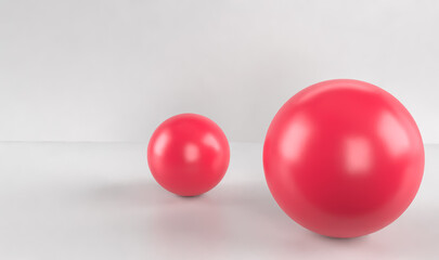 Red 3d Balls with Shadow