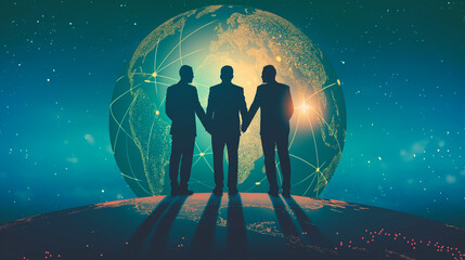 Obraz premium Forging Partnerships for Global Prosperity