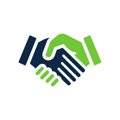 handshake cooperation logo vector illustration template design